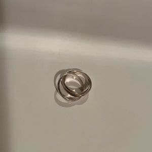 Interlocking silver ring 6